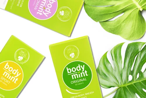 Vista 5 de Body Mint Sport Suplemento desodorizante de clorofila extra fuerte para frescura de cuerpo completo, desodorante interno a base de plantas sin