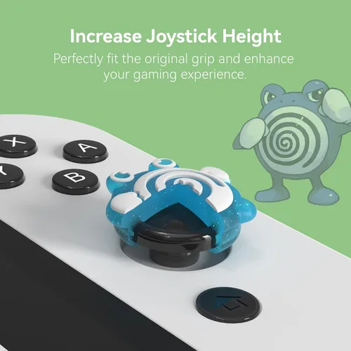 Vista 3 de WISHAVEN Lindas tapas Joycon de agarre para pulgar compatibles con Nintendo Switch Zelda, funda de silicona suave para Nintendo SwitchOLEDLite