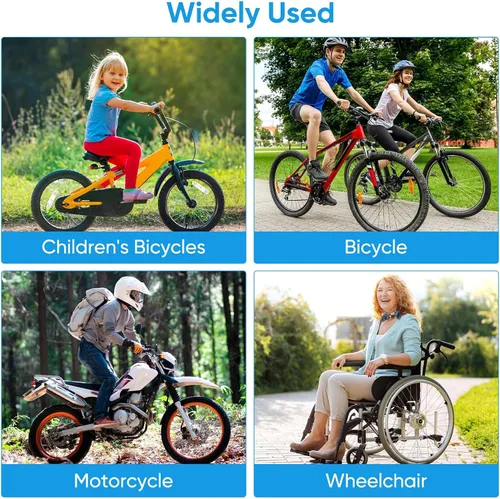Vista 9 de VORCOOL Juego de 75 fundas para radios de bicicleta, kit de protección de radios para llantas de motocross, fácil de instalar, ligero, azul cielo