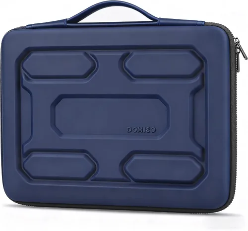 Vista 22 de DOMISO Funda para laptop de 13.3 pulgadas con asa, bolsa para computadora a prueba de golpes, funda protectora impermeable EVA para portátiles