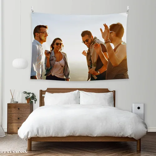 Vista 8 de BLINGPAINTING Tapiz personalizado para cargar imágenes personalizables, telón de fondo personalizado, crea tu propio tapiz para colgar en la pared