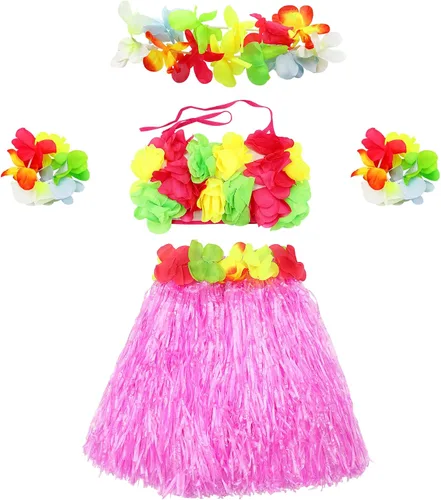 Vista 4 de Hawaiian Hula Dance Costume 5pcs for Girls