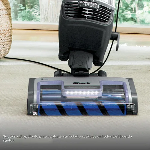Vista 2 de Shark AZ2001AMZ Vertex DuoClean PowerFins Aspiradora vertical, con sistema elevador eléctrico y cepillo autolimpiable, Lila Oscuro, 1 qt