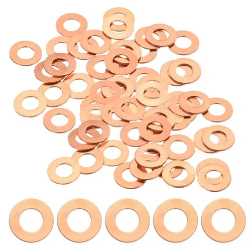 Vista 33 de M METERXITY Paquete de 30 arandelas de cobre, arandelas métricas de sellado de cobre M6x12x1mm para pernos, tornillos, tuercas