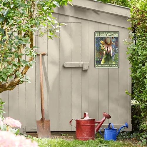 Vista 3 de Señal metálica divertida de jardinería - Regalo de jardín para mujer para decoración de patio, jardín trasero, patio y porche, 03