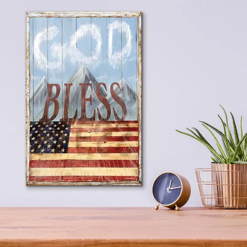 Vista 8 de Epic Art 'God Bless America' de Ed Wargo, arte de pared de cristal acrílico, 12 x 16 pulgadas