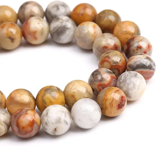 Vista 86 de 88 cuentas de piedra natural africana de piedra de sangre para hacer joyas y pulseras