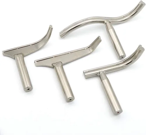Vista 5 de Soporte de herramientas de torno de acero inoxidable plateado para carpintería Torno de torneado de madera Herramienta de torneado de soporte