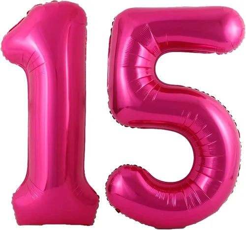 Vista 3 de Lovoir Globo dorado de 40 pulgadas con el número 51 de 15 dígitos gigantes, helio dorado para fiesta de cumpleaños de 15 y 51 años, suministros
