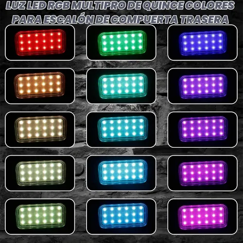Vista 6 de HERCOO Multipro Kit de Luz LED Flexible RGB Multicolor para Escalón de Compuerta Trasera y Plataforma de Camioneta Compatible con GMC Sierra 1500