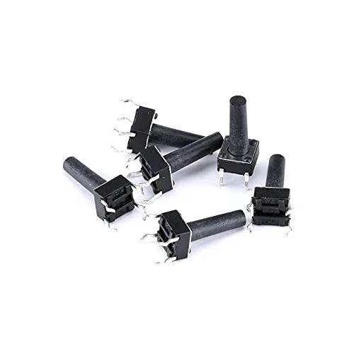 Vista 4 de 100 unids/lote 0.236x0.236x0.591 in 4PIN táctil táctil micro interruptor botón táctil botón de reinicio automático 260.433 in teclas botón DIP