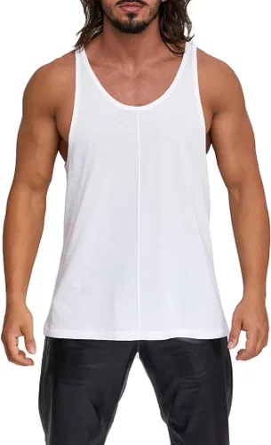 Vista 3 de Wihion Camisetas sin mangas para hombre, camisetas musculares para entrenamiento, fitness, gimnasio