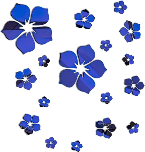 Vista 11 de Philbinden Adhesivos de pared de espejo acrílico, diseño floral, autoadhesivas, decoración de pared, espejo extraíble, flor 3D, calcomanía de pared