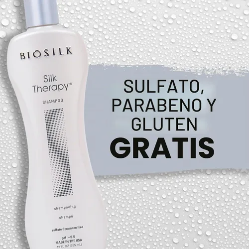 Vista 6 de Biosilk Silk Therapy Champú limpiador 12 onzas, paquete de de 1