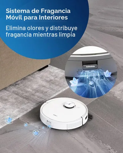 Vista 7 de ECOVACS DEEBOT TEO+ Robot aspirador y trapeador combinado con estación de vacío automático, mapeo láser de precisión, mapas 3D, trapeador oscilante