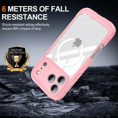 Vista 29 de TOPF&B Funda magnética para iPhone 16, compatible con MagSafe, cubierta completa de 360 grados, protector de pantalla de privacidad integrado