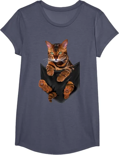 Vista 14 de Camiseta de bolsillo con estampado de tigre y gato Negro