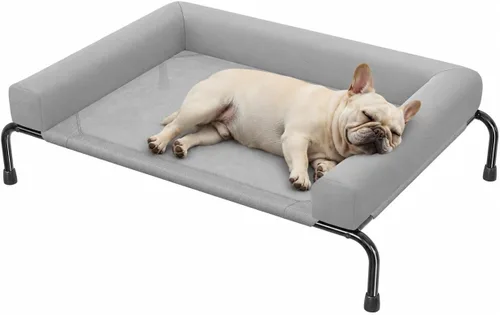 Vista 10 de Simple Trending Cama Elevada para Perros Grandes, Cuna Elevada Refrescante para Perros con Refuerzos, Cama Transpirable para Mascotas