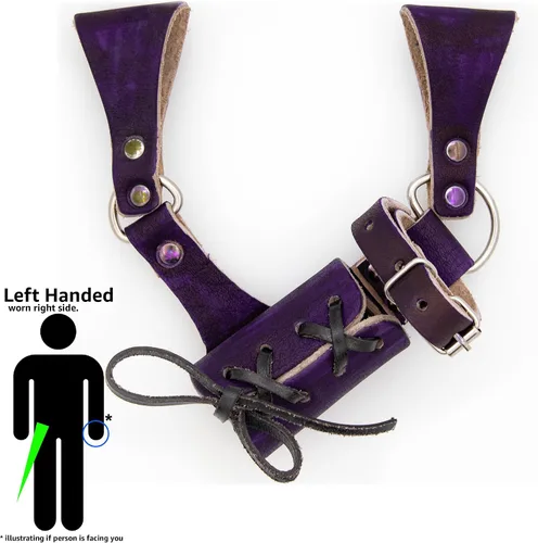 Vista 60 de Armory Replicas™ - Rana espada de cuero hecha a mano – Disfraz medieval LARP hebilla ajustable y cinturón de arma con cable soporte