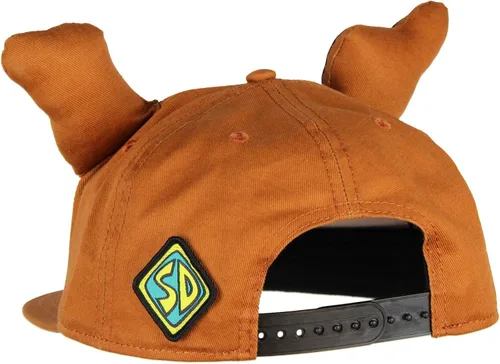Vista 2 de Scooby Doo Gorra bordada con cara de personaje para adulto, ajustable, con orejas 3D, color marrón, Marrón