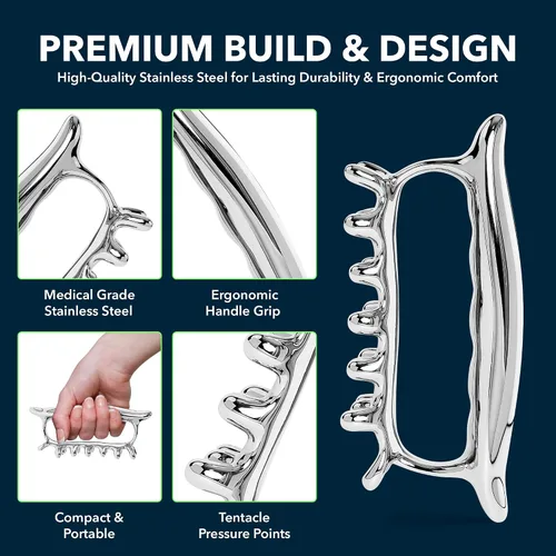 Vista 2 de PZHZ® Herramienta de masaje fascista para tejido profundo, nudos musculares, celulitis, liberación miofascial y más - Todo en uno alivio de tensión