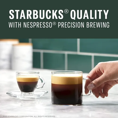 Vista 6 de Starbucks by Nespresso Vertuo, paquete variado de café tostado oscuro, 32 cápsulas de café, prepara 7.8 onzas.