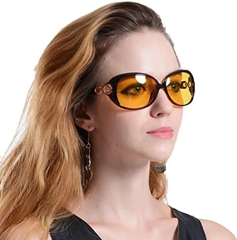 Vista 5 de BEISON Gafas de visión nocturna para mujer, gafas de conducción polarizadas