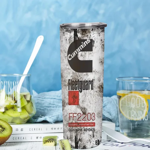 Vista 3 de Vaso con filtro de aceite – Cumins FF2203 – Regalos para los amantes de los cominos – Regalos para él, papá, mecánico al vacío, taza de café