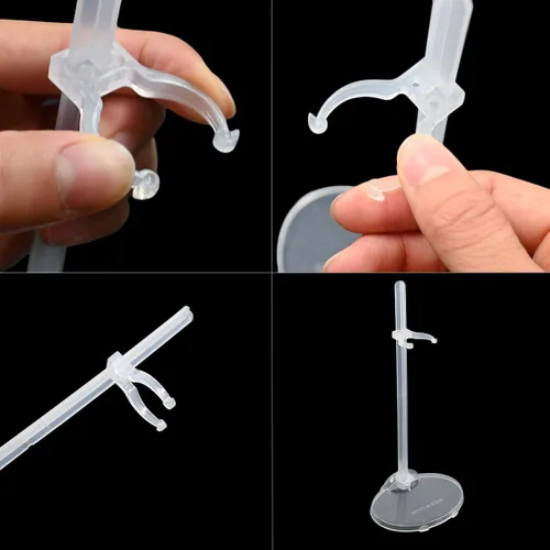 Vista 8 de 10 soportes ajustables para muñecas, soporte transparente para figura