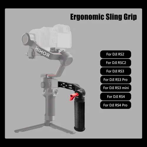 Vista 2 de Mango RS4 RS3 Mango ajustable Extensión de mano Extensión de mano Soporte de agarre de aleación de aluminio con abrazadera OTAN compatible con DJI
