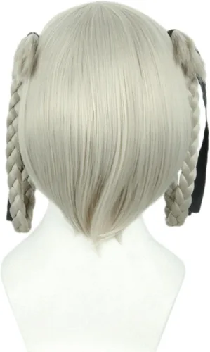 Vista 4 de SEIZIS Anime Kakegurui Kirari Momobami Cosplay peluca con pelo de fibra resistente al calor + gorra de peluca fiesta niñas mujeres accesorios niñas