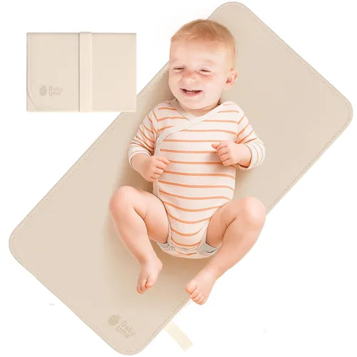 Vista 8 de Baby Uma Cambiador de bebé de cuero vegano - Cambiador impermeable y lavable, XL para bebés en crecimiento, no tóxico, sin plomo y sin ftalatos, se