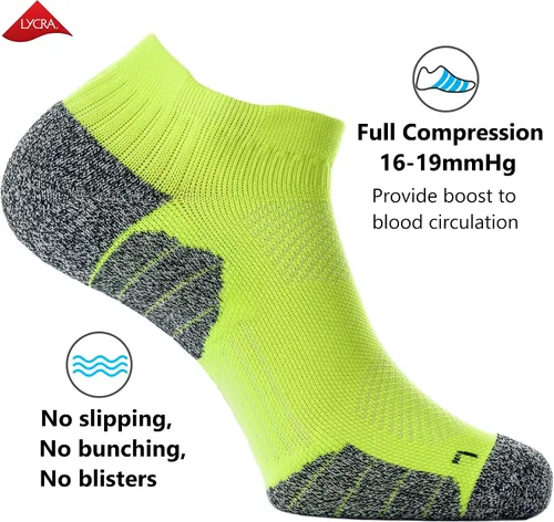 Vista 38 de CWVLC - Calcetines deportivos, hasta el tobillo, de compresión, acolchados, unisex, paquete variado