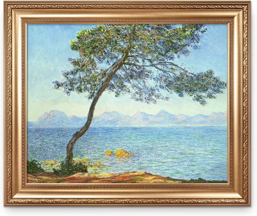 Vista 85 de A&T ARTWORK Antibes Seen from The Salis Gardens de Claude Monet Las Obras de Arte Clásico Mundial Reproducciones, Impresiones de Arte en Lienzo