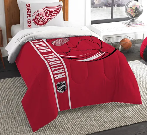 Vista 17 de Juego de edredón y funda de almohada para cama individual o matrimonial/queen, con licencia oficial de la NHL
