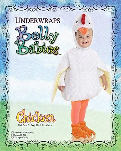 Vista 2 de Disfraz de pollo para bebé Belly-Babies de Underwraps