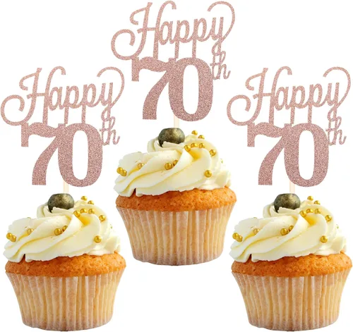 Vista 18 de Paquete de 24 adornos para cupcakes con purpurina número 15, quince cumpleaños, decoración para cumpleaños de 15 años, suministros de fiesta de Negro