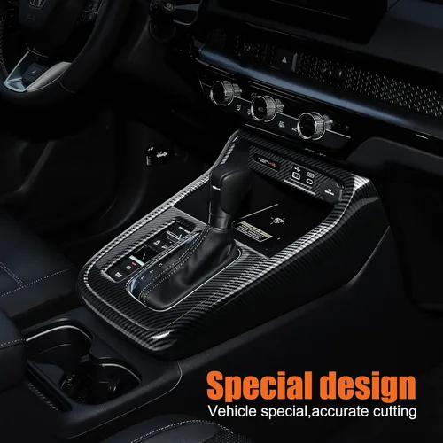 Vista 5 de CKE Compatible con Honda CRV 2026 2025 2024 2023 Cubierta de Consola Central del Coche Panel de Engranajes Cubierta de Perilla de Cambios Moldura