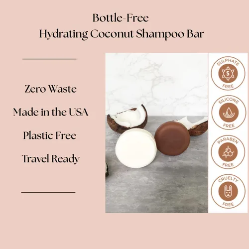 Vista 5 de Barra de champú de aceite de coco y argán, hidratante profunda para cabello seco dañado. Champú sólido hidratante y nutritivo para cabello rizado