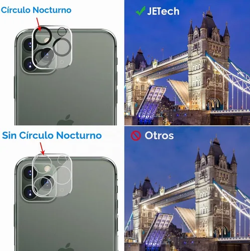 Vista 6 de JETech Protector de lente de cámara para iPhone 11 Pro Max/11 Pro, paquete de 3