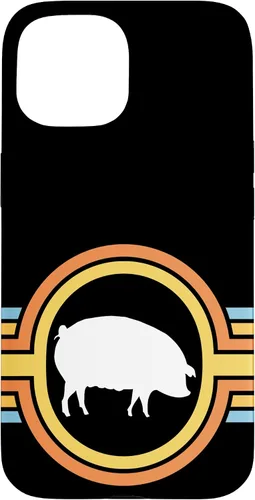 Vista 6 de Pig - Farm Farming Piglet Piggy Hog Swine Cute 70s Retro Case for iPhone 17