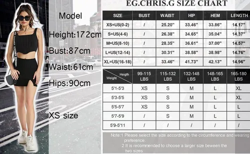 Vista 5 de EG CHRIS G Minifalda ajustada y ajustada con dobladillo dividido para mujer con pantalones cortos