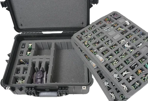 Vista 5 de Case Club 184 Miniature Figurine Hard Shell Carrying Case - Fits Warhammer 40k, DND, Battletech, Citadel & More! This Tabletop Army Travel & Storage