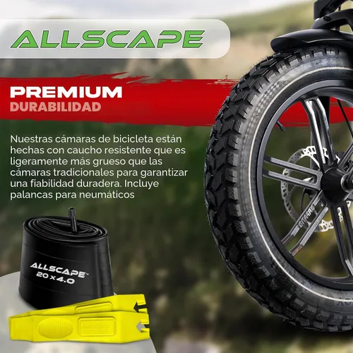 Vista 2 de HEB Fat Tire Tubes, Heavy Duty Bike Inner Tube, Schrader Valve, Ebike Tube