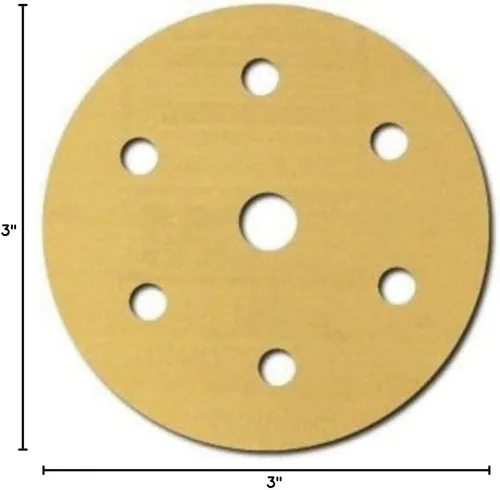Vista 9 de 3M 182 Hookit - 236U Oro 6 pulgadas, P1C, disco de película antipolvo., 3, Dorado