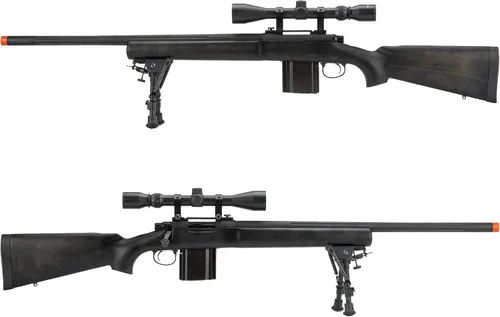 Vista 3 de Evike Airsoft - King Arms M700 Enforcer Modelo Gas Power Airsoft Rifle con muebles de madera real (modelo: 400+ FPS)