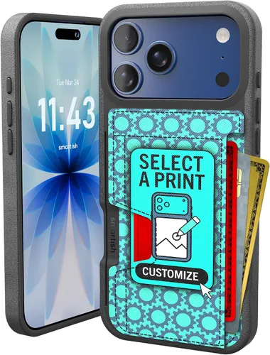 Vista 119 de Smartish Funda tipo cartera para iPhone 11 Pro - Wallet Slayer Vol. 2 [soporte protector delgado] tarjetero (seda) - Black Tie Affair Holds 3