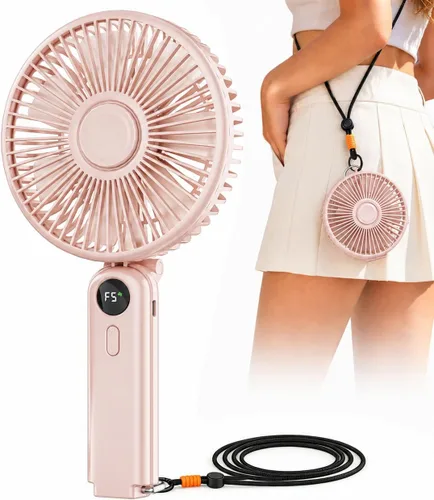 Vista 13 de Ventilador de mano portátil, ventilador personal recargable de 6 pulgadas Negro
