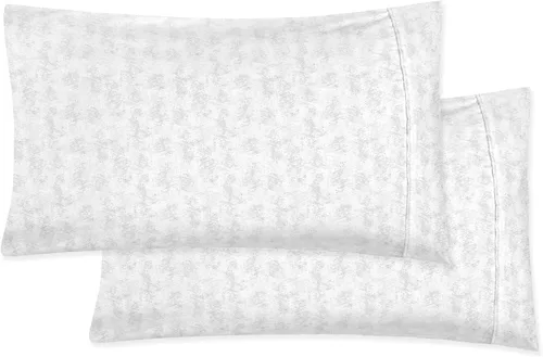 Vista 9 de Elegant Comfort Juego Ultra Suave de 2 Fundas de Almohada con Estampado Floral - 1500 Microfibra de Calidad Premium de Hotel, Suaves y Lisas