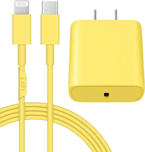 Vista 16 de Cargador de pared USB C de 20 W PD para iPhone 14 13 12 de carga rápida con cable de carga rápida de 1.8 m para iPhone 14/14 Pro/14 Pro Max/14 Azul